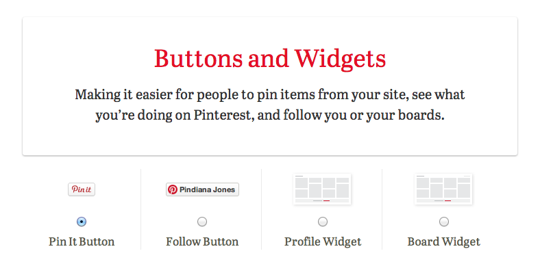 pinterest buttons