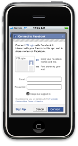iPhone Facebook Connect